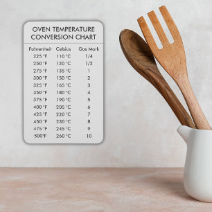 oven temperature conversion chart magnet
