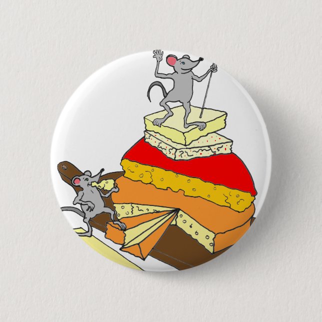 Over-Achiever Cheese Lover 6 Cm Round Badge (Front)