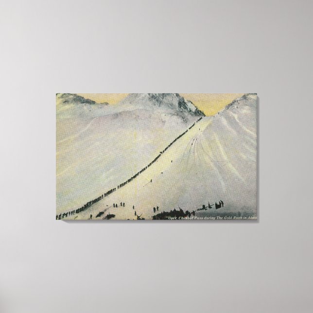Over Chilkoot Pass During Gold Rush, Alaska Canvas Print (Front)