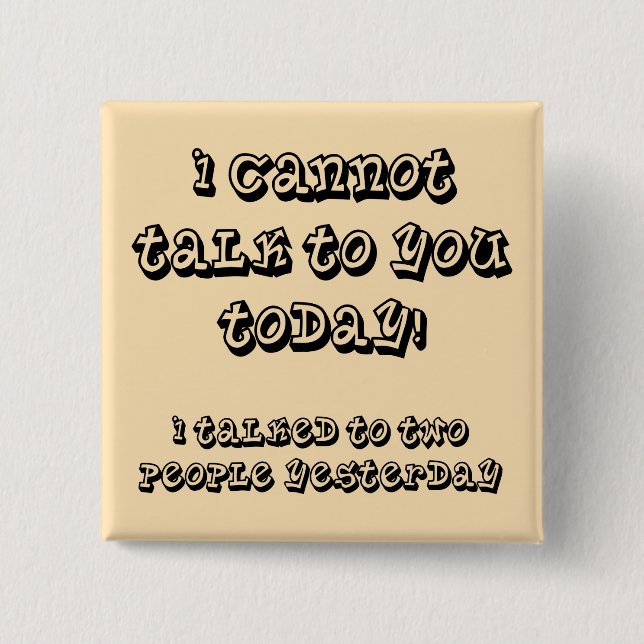 Over My Introvert Limit Funny Button Badge Pin (Front)