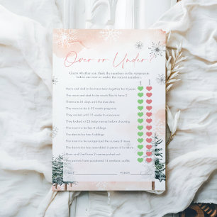 Over or Under - Baby Shower Game Winter theme