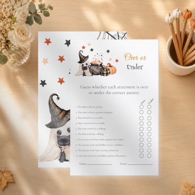 Over or Under Halloween Gender Reveal Game (Over or Under Halloween Gender Reveal Game)