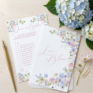 Over or under? Pink Floral Bridal Shower Game