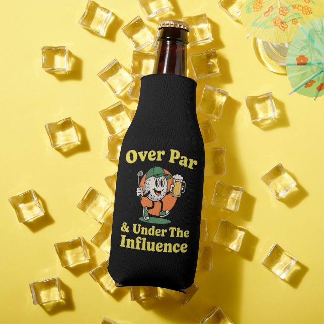Over Par and Under The Influence Golf Drinking  Bottle Cooler (In Situ Summer)