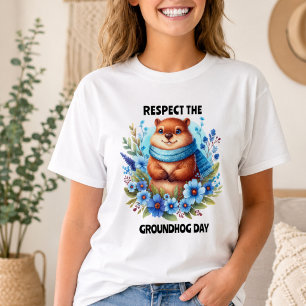 Over Rated? Watercolor Celebrating Groundhog Day T-Shirt