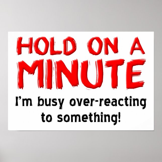 Over-Reacting Funny Poster (Front)