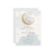 Over the Gold Moon Blue Baby Shower invitation