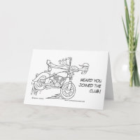 Over the Handlebars Get Well Card