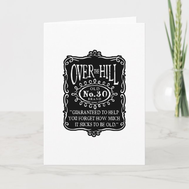 Over The Hill 30th Birthday Card (Front)