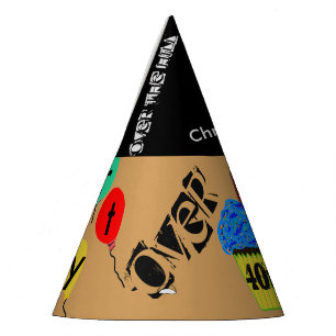 Over the Hill 40th Birthday Party Hats