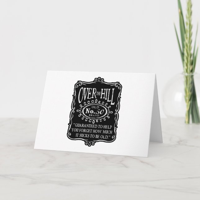 Over The Hill 50th Birthday Card (Front)