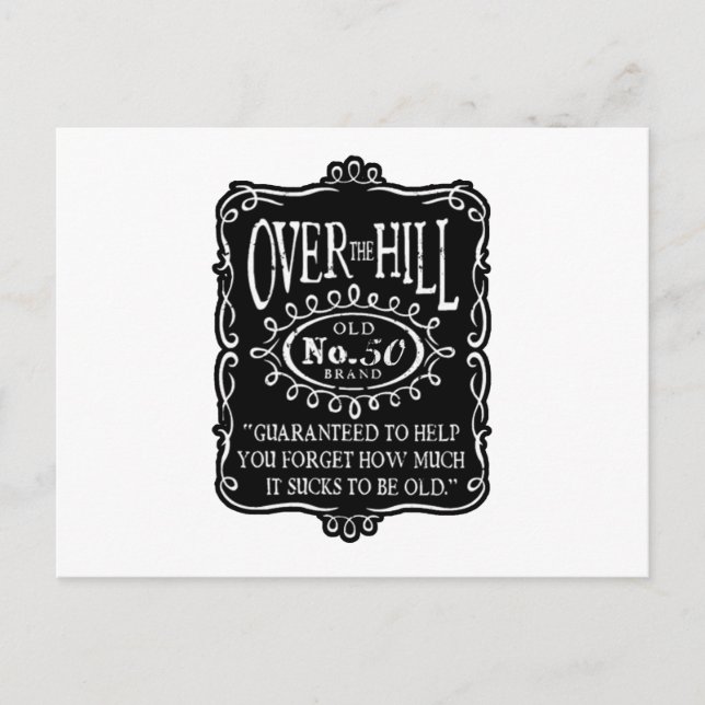 Over The Hill 50th Birthday Postcard (Front)