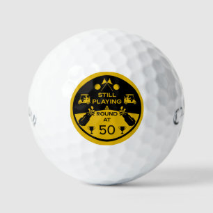 Over The Hill Birthday Golfer Golf Balls