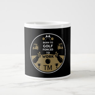 Over The Hill Birthday Golfer Large Coffee Mug