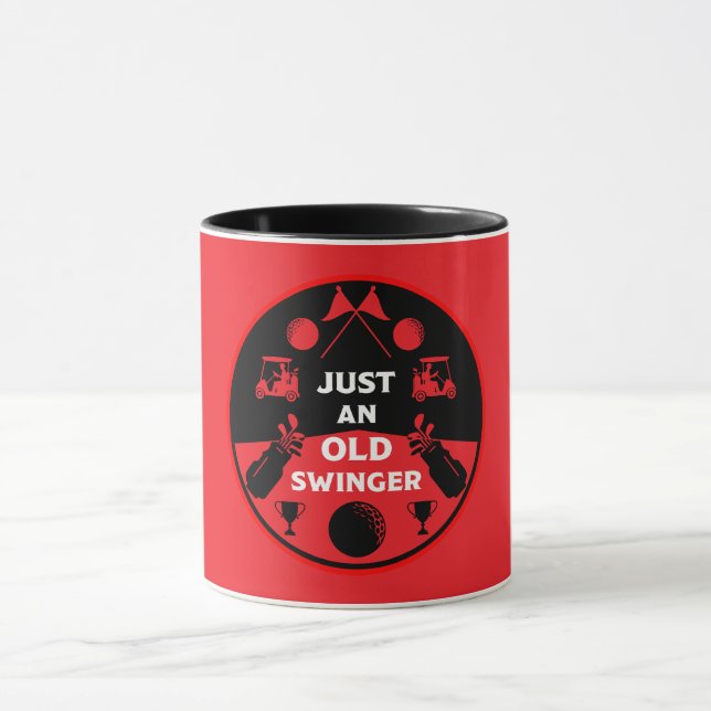 Over The Hill Birthday Golfer Mug (Center)