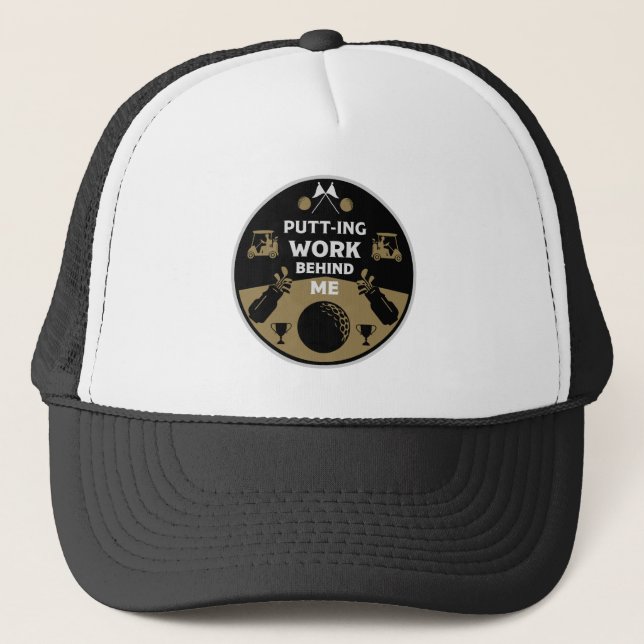 Over The Hill Birthday Golfer Trucker Hat (Front)
