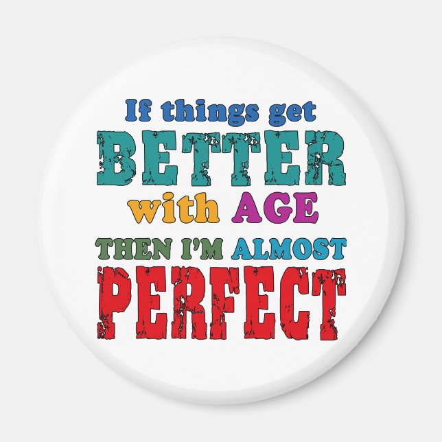 Over the Hill Birthday Humour Magnet (Front)