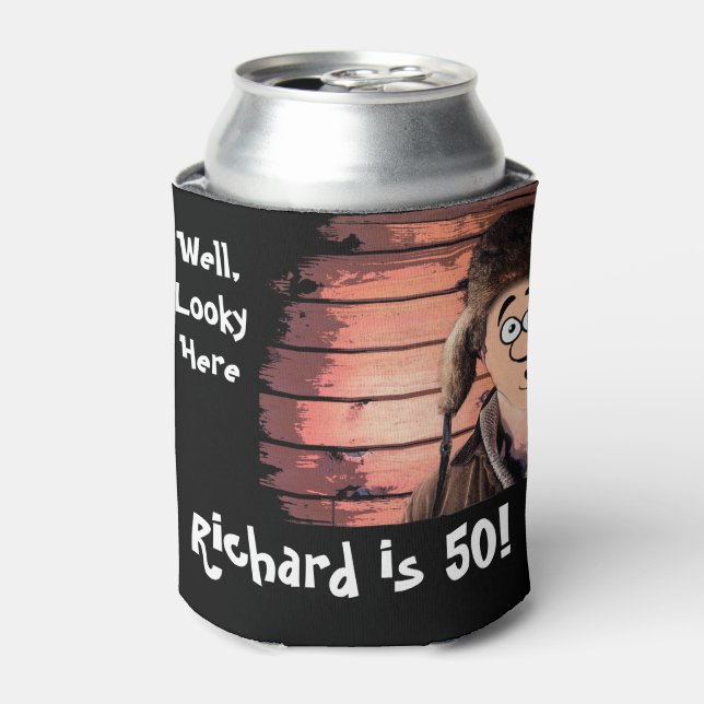 Over the Hill Funny Southern Redneck Birthday Can Cooler (Can Front)