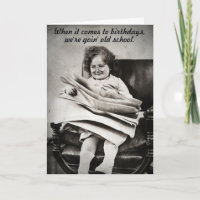Over the Hill Old School Vintage Funny Birthday