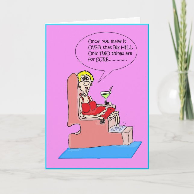 OVER THE HILL PEDICURE CARD (Front)