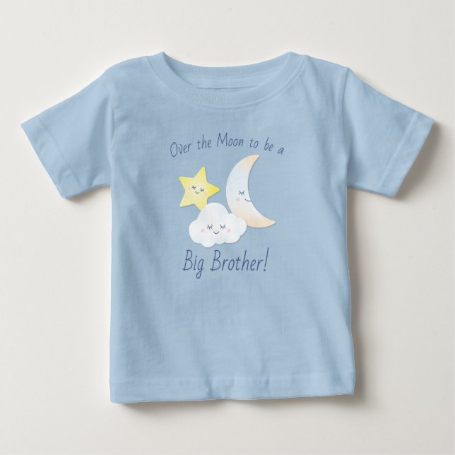 Over the Moon and Stars Baby Shower Baby T-Shirt (Front)