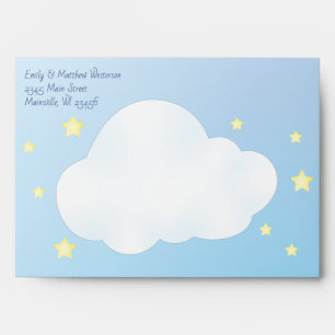 Over the Moon and Stars Baby Shower Envelope