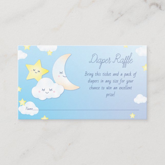 Over the Moon and Stars Enclosure Card (Front)