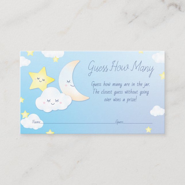 Over the Moon and Stars Enclosure Card (Front)