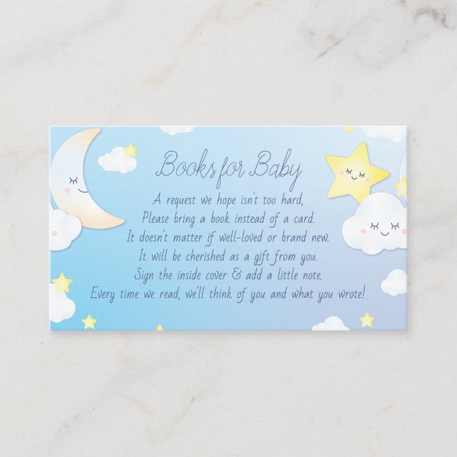 Over the Moon and Stars Enclosure Card (Front)