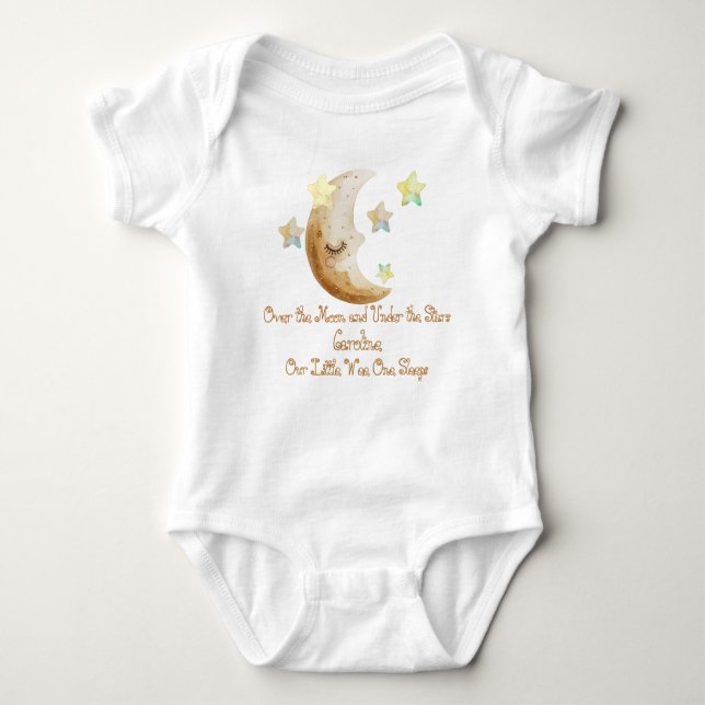 Over the Moon and Under the Stars  Baby Bodysuit (Front)