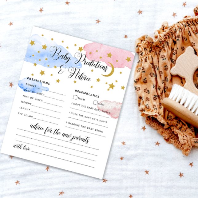 Over the Moon Baby Advice and Predictions Card (Creator Uploaded)