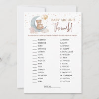 Over the Moon Baby Around The World Game Card