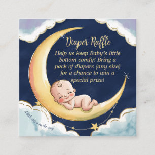 Over the moon Baby Celestial-Themed Baby shower Enclosure Card