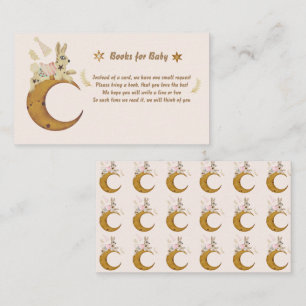 Over the Moon Baby Shower Books for Baby Enclosure Card