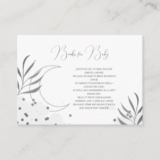 Over the Moon Baby Shower Books for Baby Neutral Enclosure Card