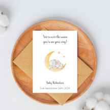 Over The Moon Baby Shower Card