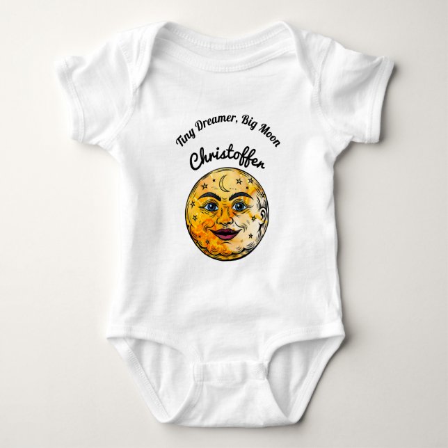 Over the Moon Baby Shower Celebration Bodysuit (Front)