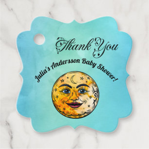 Over the Moon Baby Shower Celebration Favour Tags