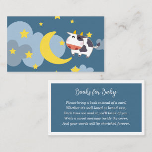 Over the Moon Baby Shower Enclosure Card