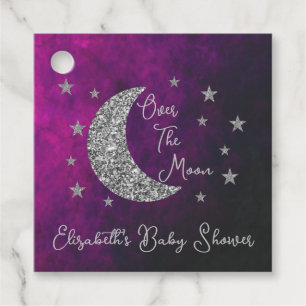 Over The Moon Baby Shower Favour Tags