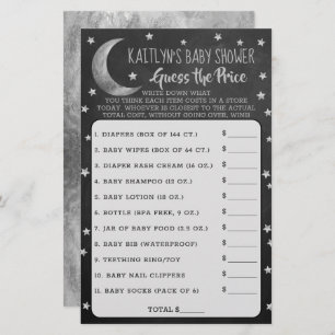 Over The Moon Baby Shower Guess The Price Game