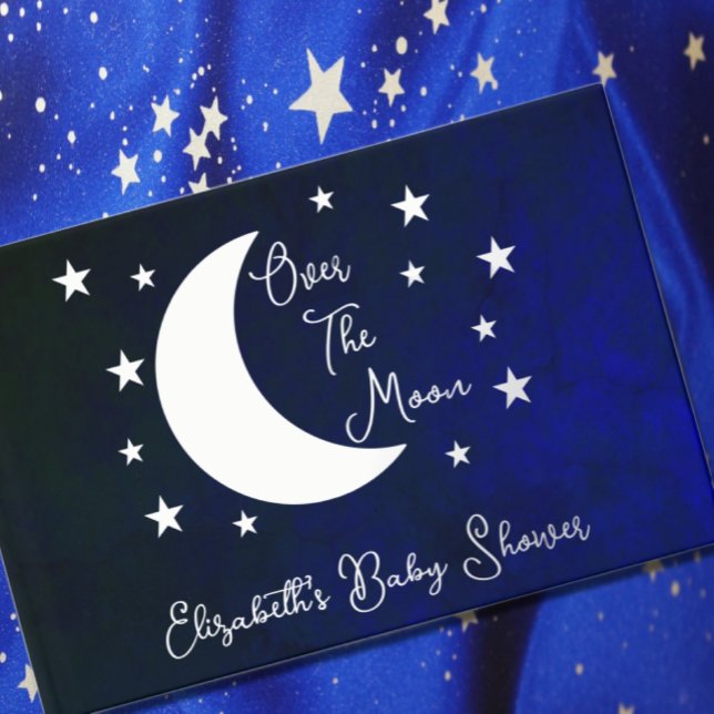 Over The Moon Baby Shower Guest Book (Creator Uploaded)