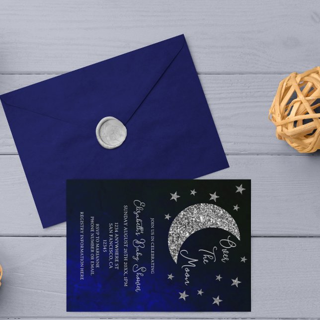Over The Moon Baby Shower Invitation (Creator Uploaded)