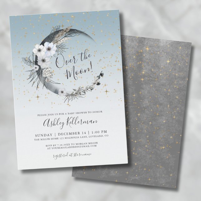 Over The Moon Baby Shower  Invitation (Over The Moon Baby Shower Invitation )