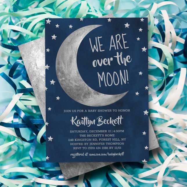 Over The Moon | Baby Shower Invitation (Creator Uploaded)