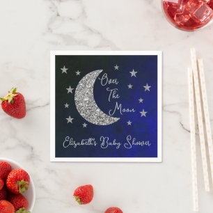 Over The Moon Baby Shower Napkin