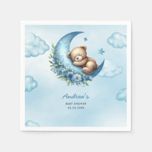 Over The Moon Baby Shower Napkin