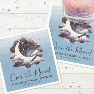 Over The Moon Baby Shower Napkin