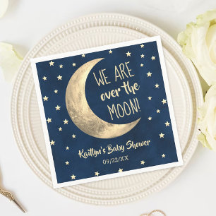 Over The Moon Baby Shower Napkin