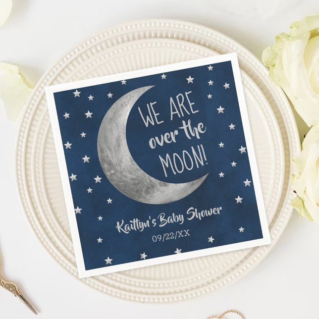 Over The Moon | Baby Shower Napkins (Creator Uploaded)